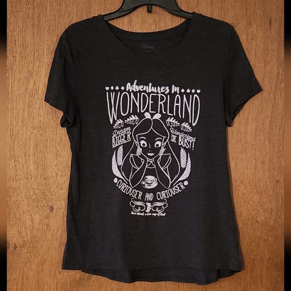 Disney t-shirt, size large, color charcoal/grayish black